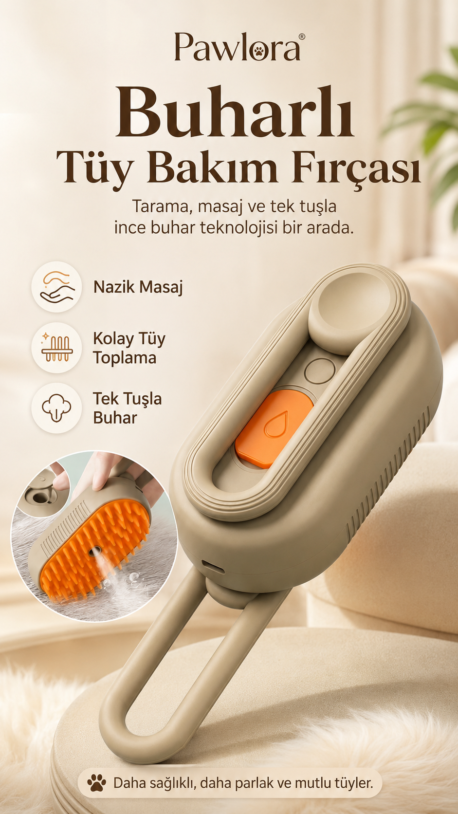 Pawlora Buharlı Tarama Fırçası