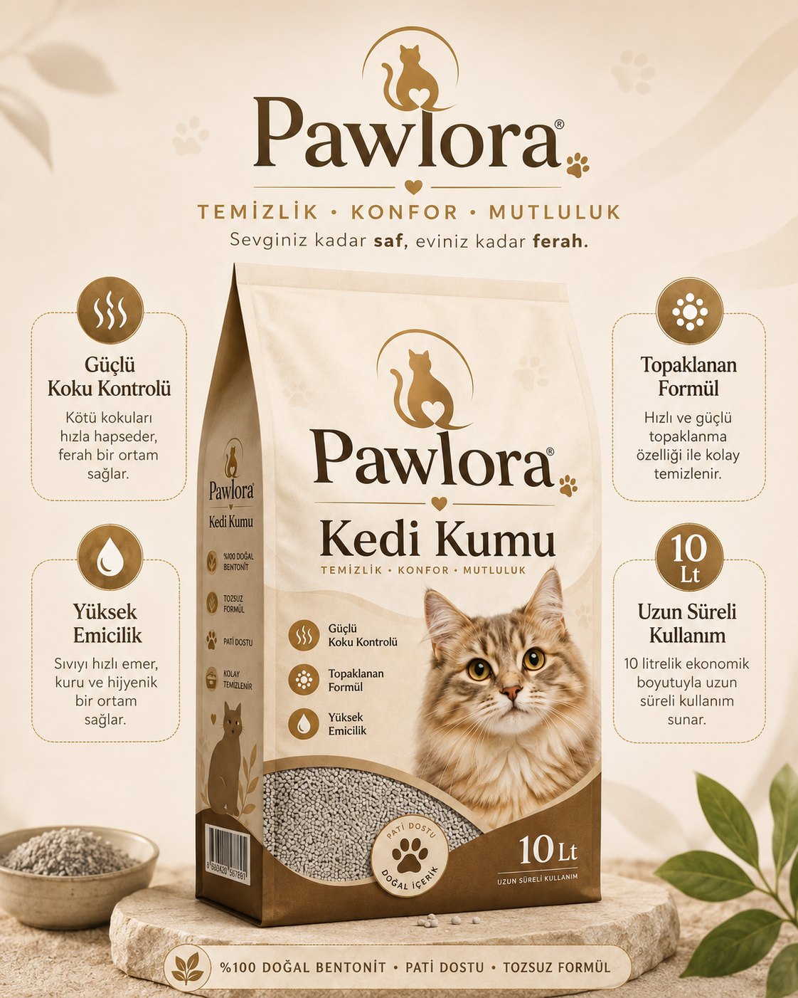 Pawlora Kedi Kumu 10 LT